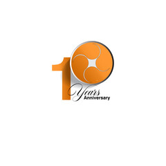 10 year anniversary design vector template illustration