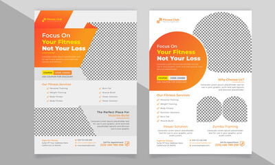 Creative Fitness And Gym Club Strong Fitness And Gym Flyer Template
