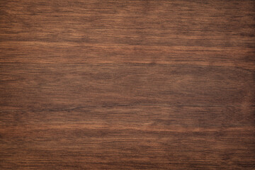 dark wood texture in walnut color. empty surface rustic table background. mahogany template for design - obrazy, fototapety, plakaty