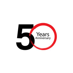 50 year anniversary design vector template illustration