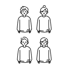 長袖を着た人イラスト素材