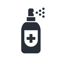 Personal remedy protective . Antibacterial spray.  Vector icon illustration isolated on white background.