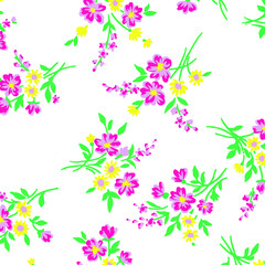 Floral seamless pattern For textile, wallpapers, print, wrapping paper. Vector stock illustration.