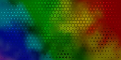 Obraz premium Light Multicolor vector background with bubbles.