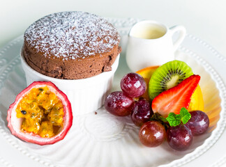Cakes, sweets, pancakes and cream