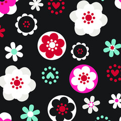 Floral seamless pattern For textile, wallpapers, print, wrapping paper. Vector stock illustration.