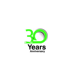 30 Year Anniversary Vector Template Design Illustration