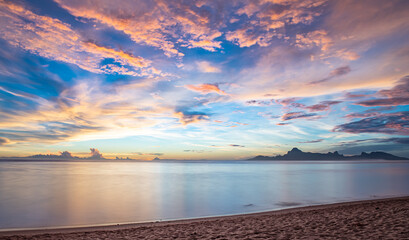 sunrise over the sea Polynesia
