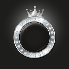 Royal silver crown icon