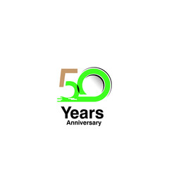 50 Year Anniversary Vector Template Design Illustration