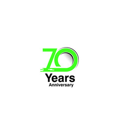 70 Year Anniversary Vector Template Design Illustration
