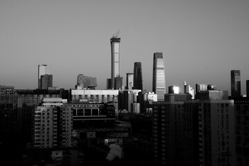 Fototapeta na wymiar Beijing Black and White