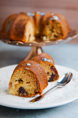 Vegan cake with dry fruits