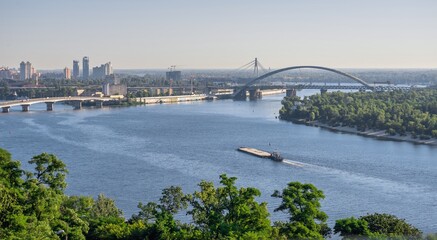 View of the Dnieper River in Kyiv, Ukraine