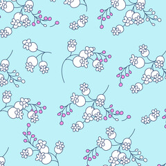 Floral seamless pattern For textile, wallpapers, print, wrapping paper. Vector stock illustration.