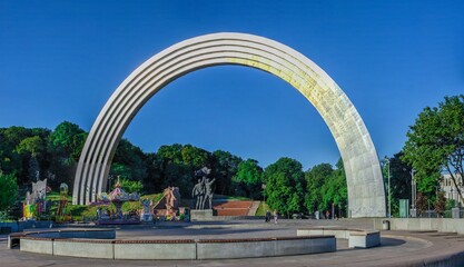 Arch of Friendship of Nations in Kyiv, Ukraine