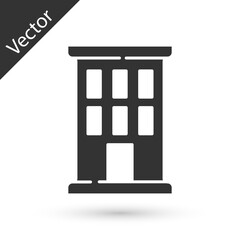 Grey House icon isolated on white background. Home symbol. Vector