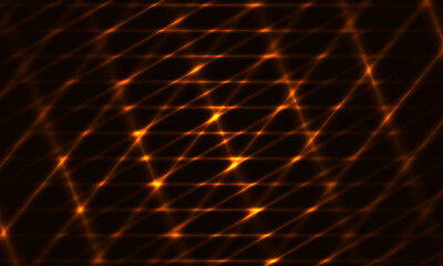 Neon laser glowing lines on black vector background, Neon energy grid design concept, abstract futuristic dark vector background.