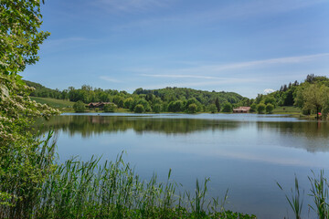 Fototapeta na wymiar Lac des Dronières, Cruseilles