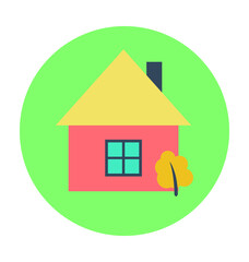Cottage Colored Vector Illustration