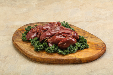 Raw chicken liver for cooking