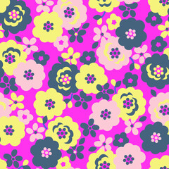 Floral seamless pattern For textile, wallpapers, print, wrapping paper. Vector stock illustration.