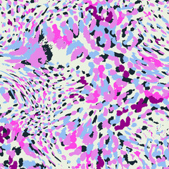 Abstract animal skin leopard seamless pattern design. Jaguar, leopard, cheetah, panther fur. Seamless camouflage background for fabric, textile, design, cover, wrapping. © loftpearl