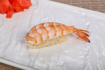 Japanese traditional Sushi with prawn