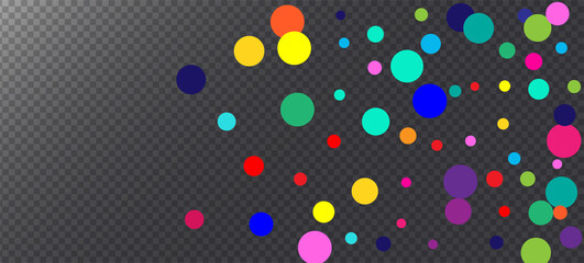 Rainbow Confetti Modern Vector Background.