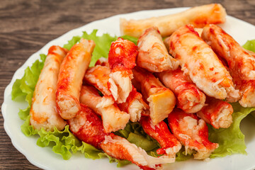 Natural luxury crab meat fillet