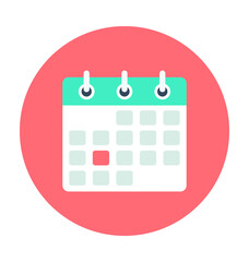 Calendar Colored Vector Icon