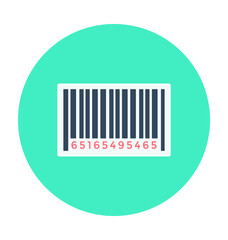 Barcode Colored Vector Icon