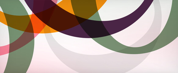 Obraz premium Ring geometric shapes, o letter repetition wallpaper. Abstract background for business or technology presentations, internet posters or web brochure covers