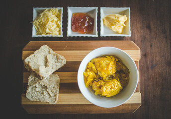 Close up image of roosterkoek, a traditional south african food dish made on an open fire or braai