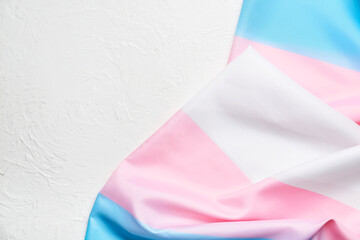 Transgender flag on white background