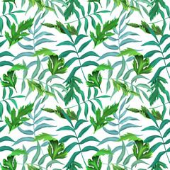 Tropical leaves. seamless stylish fashion pattern