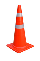 Traffic cone isolated on white background.