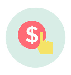 Pay Per Click Colored vector Icon