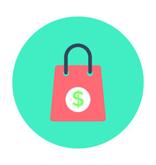 Shopping Bag Colored vector Icon
