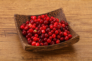 Sweet and tasty cranberry in the bowl