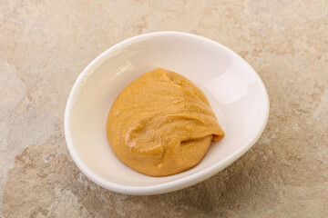 Peanut butter in the bowl