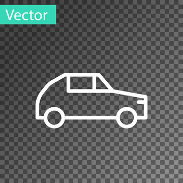 Black Car icon isolated on transparent background. Vector