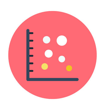 Bubble Chart Colored Vector Icons