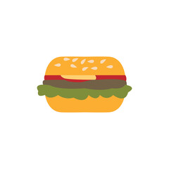 Flat Burger Icon
