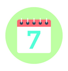 Calendar Colored Vector Icon 