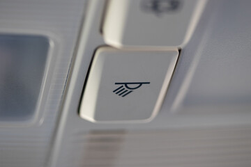 Interior details.White buttons.Interior buttons, Car controls.