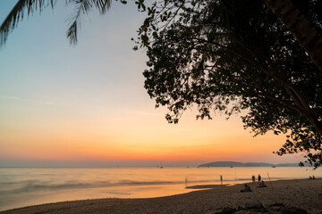 Fototapeta na wymiar Sunset in Ao Nang Krabi province