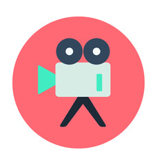 Video Camera Colored Vector Icon