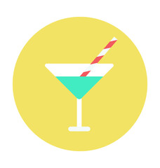 Cocktail Colored Vector Icon
