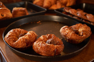 chocolate croissant pastry france baker  